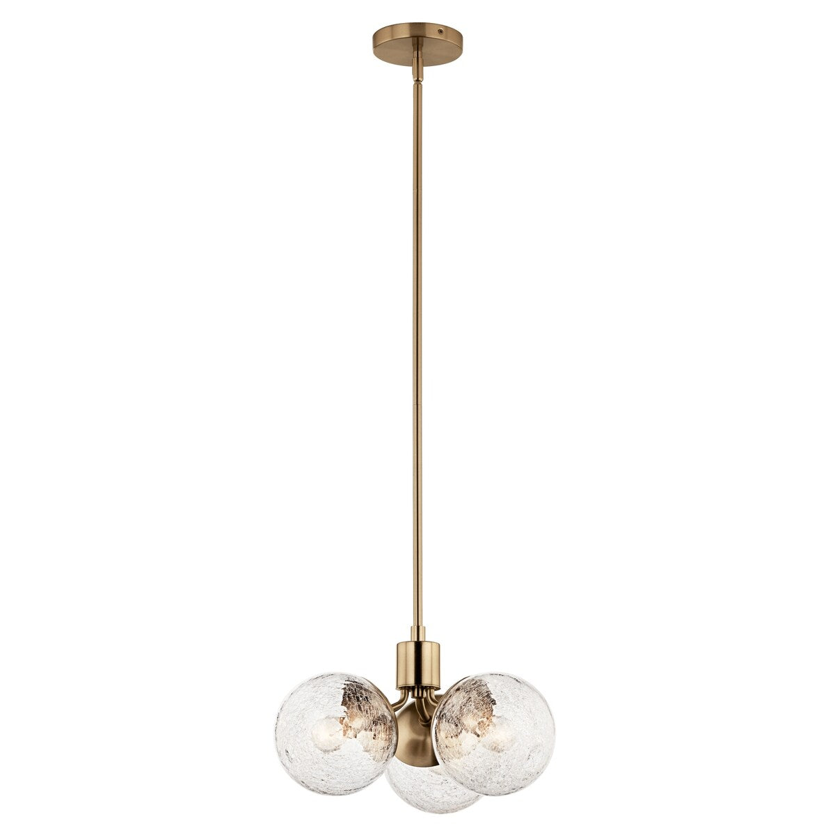 Kichler Lighting Silvarious Crackle Glass Convertible Chandelier