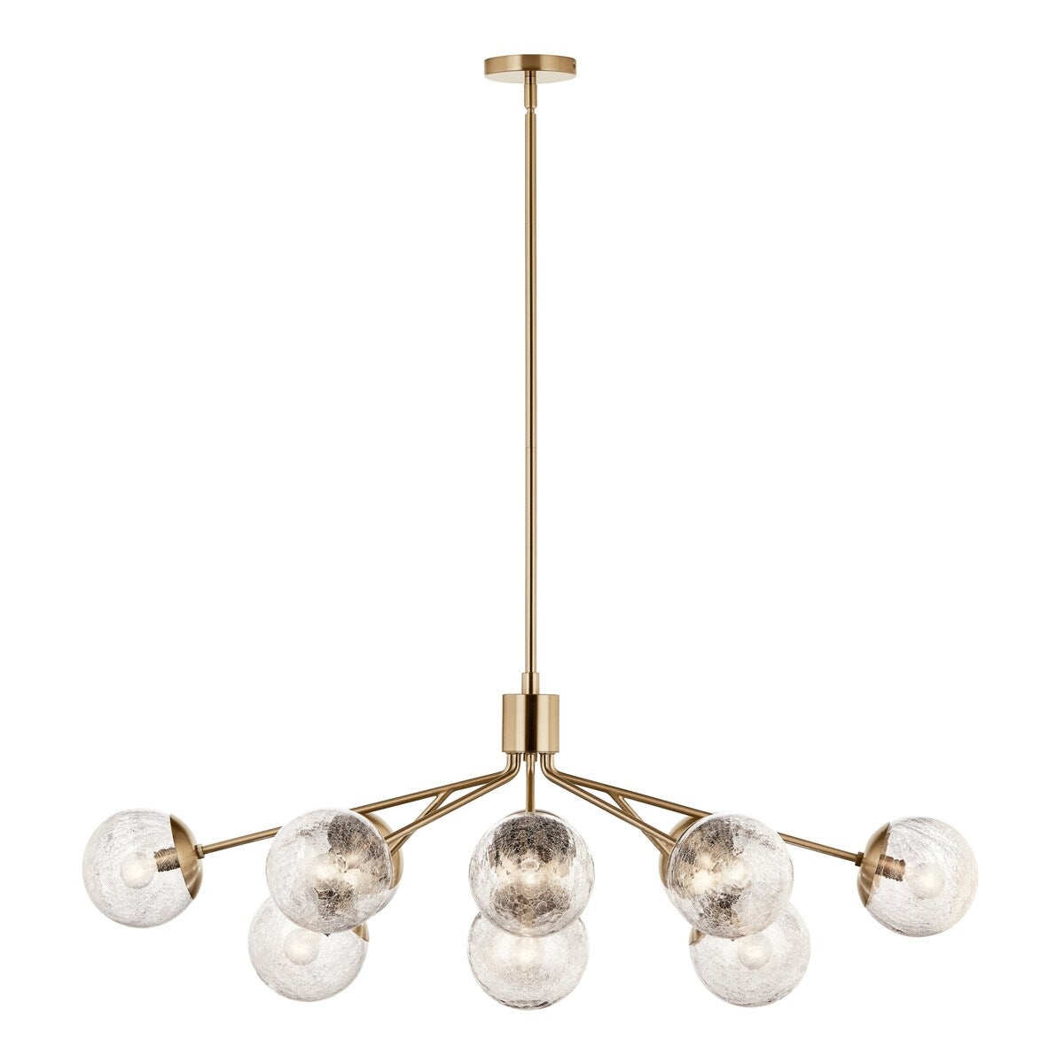 Kichler Lighting Silvarious Crackle Glass Convertible Chandelier