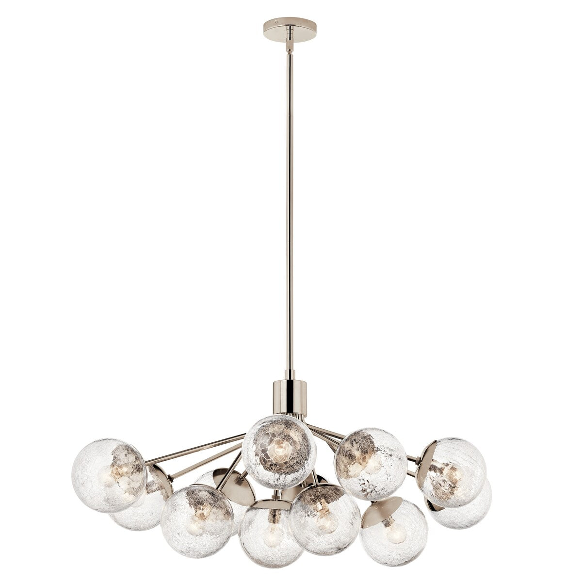 Kichler Lighting Silvarious Crackle Glass Convertible Chandelier