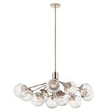 Kichler Lighting Silvarious Crackle Glass Convertible Chandelier