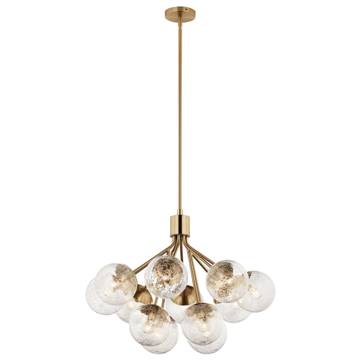 Kichler Lighting Silvarious Crackle Glass Convertible Chandelier