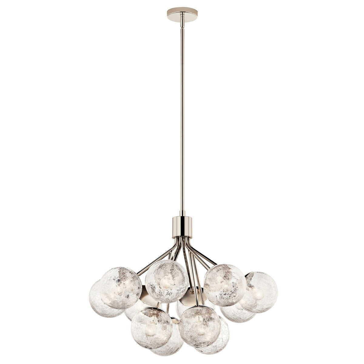 Kichler Lighting Silvarious Crackle Glass Convertible Chandelier