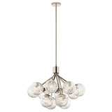 Kichler Lighting Silvarious Crackle Glass Convertible Chandelier