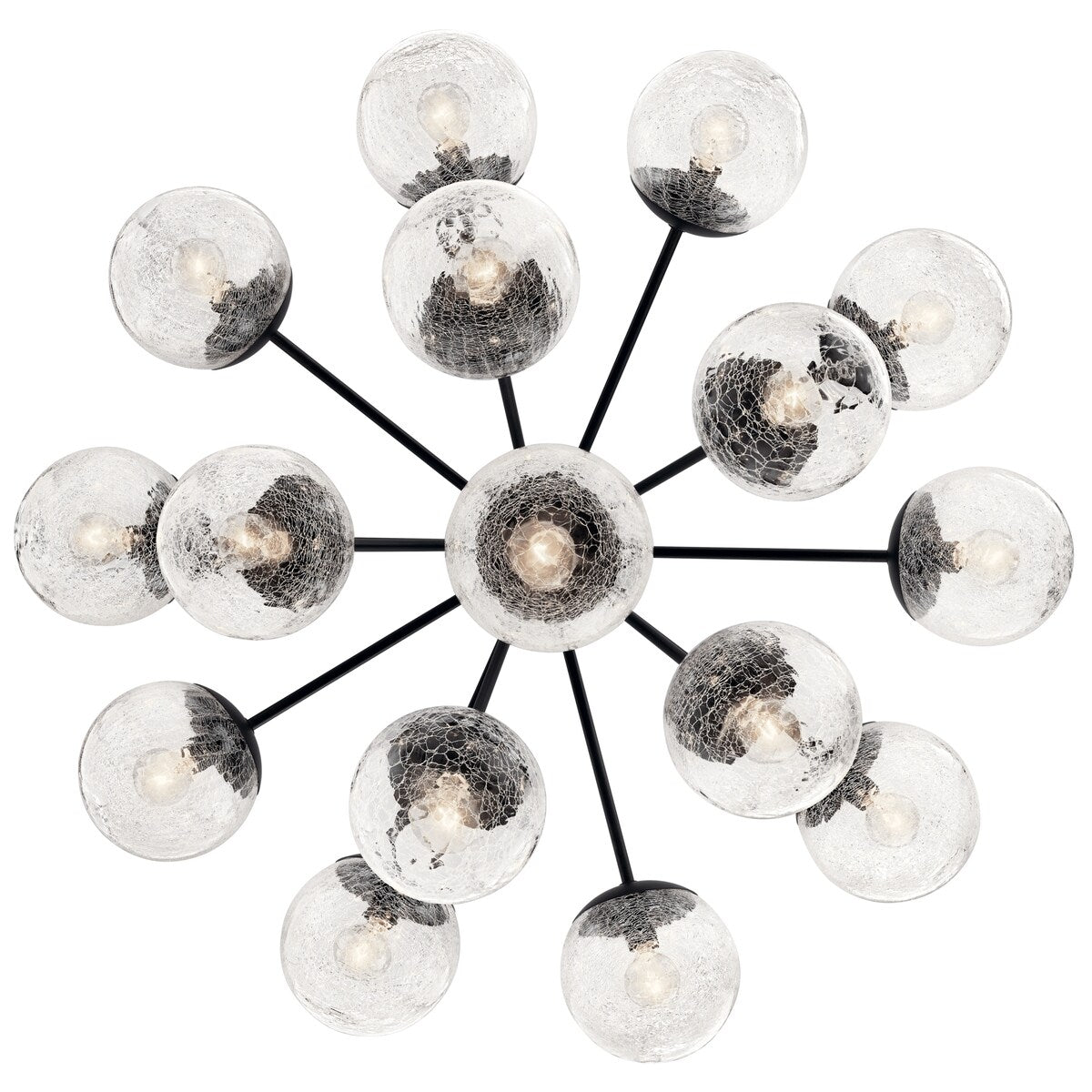 Kichler Lighting Silvarious Crackle Glass Convertible Chandelier