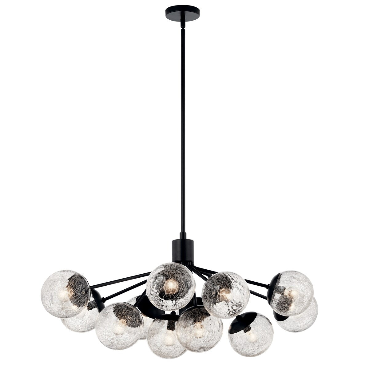 Kichler Lighting Silvarious Crackle Glass Convertible Chandelier