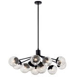 Kichler Lighting Silvarious Crackle Glass Convertible Chandelier