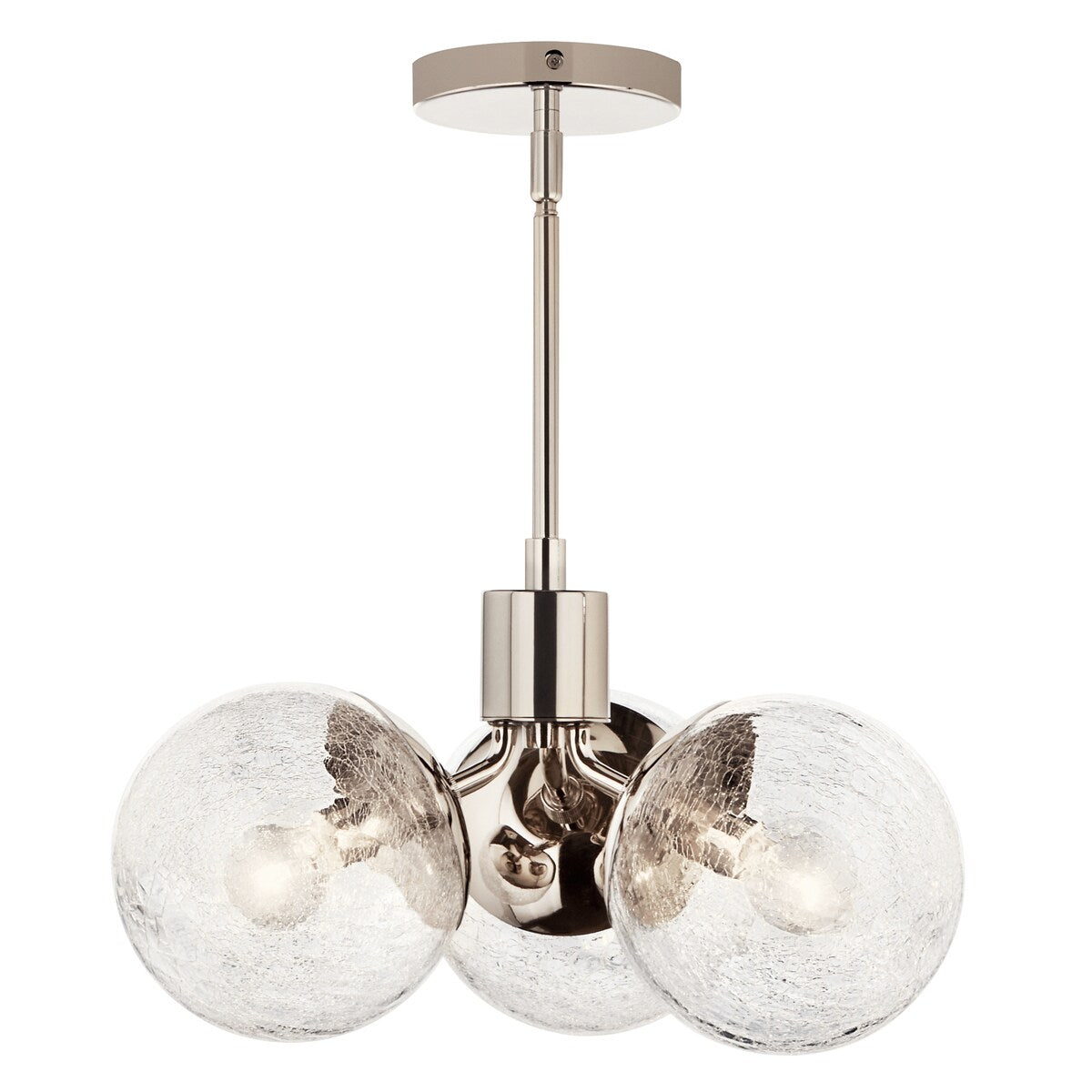 Kichler Lighting Silvarious Crackle Glass Convertible Chandelier