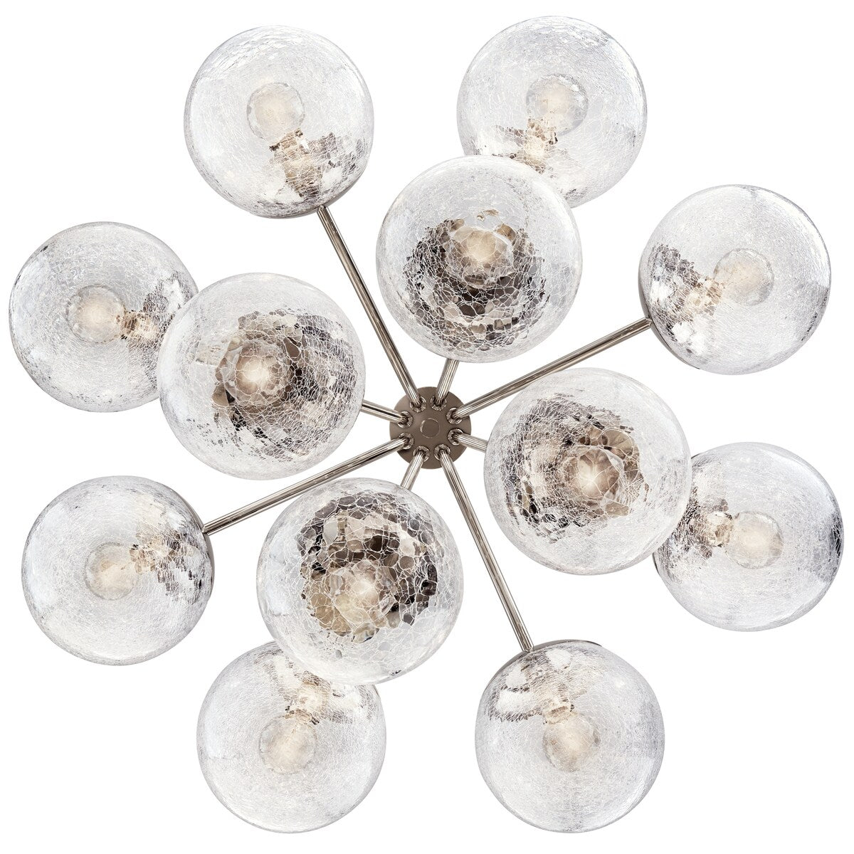 Kichler Lighting Silvarious Crackle Glass Convertible Chandelier