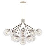 Kichler Lighting Silvarious Crackle Glass Convertible Chandelier
