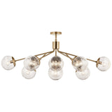 Kichler Lighting Silvarious Crackle Glass Convertible Chandelier