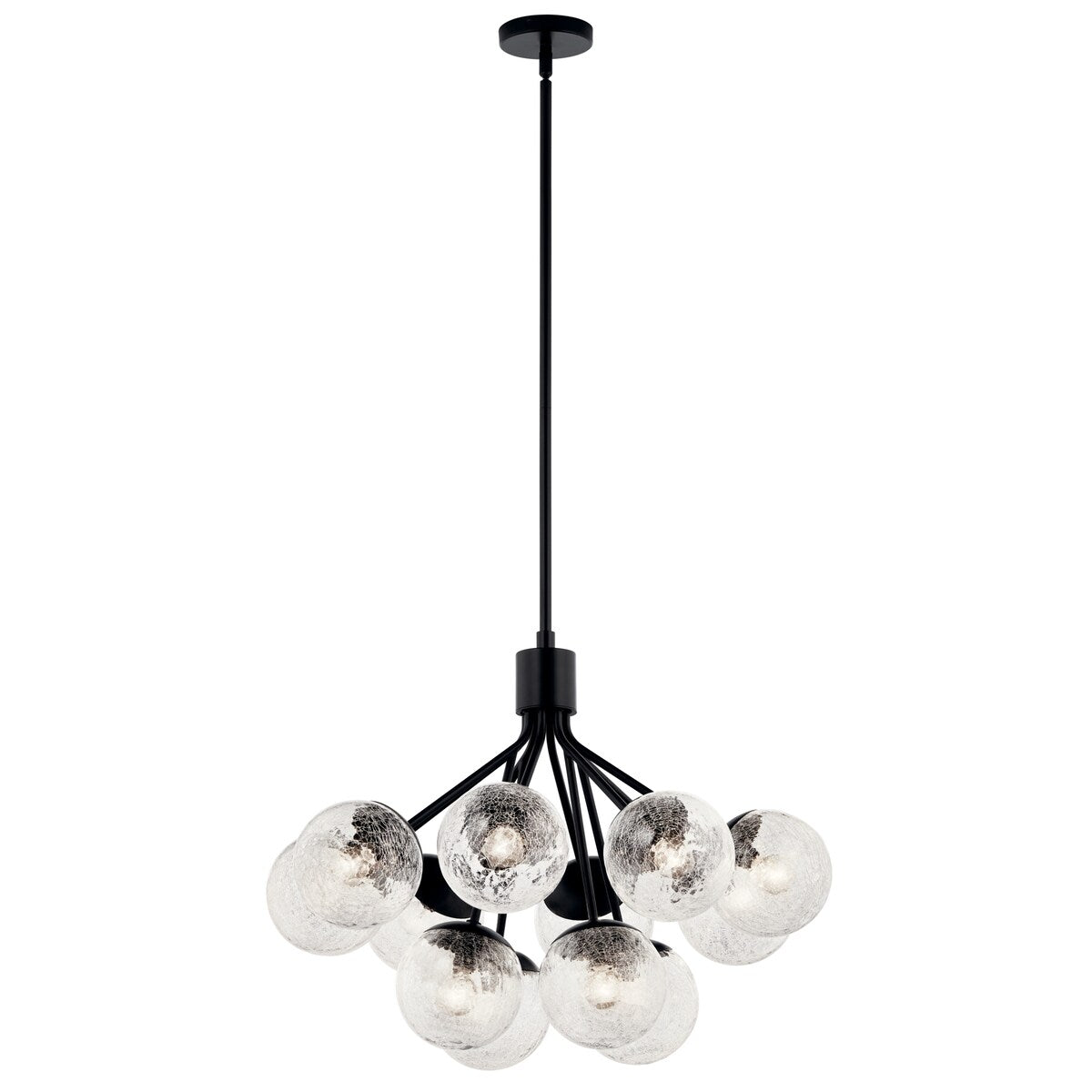 Kichler Lighting Silvarious Crackle Glass Convertible Chandelier