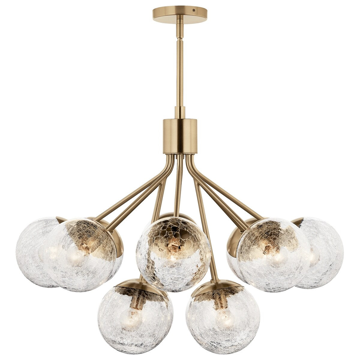 Kichler Lighting Silvarious Crackle Glass Convertible Chandelier