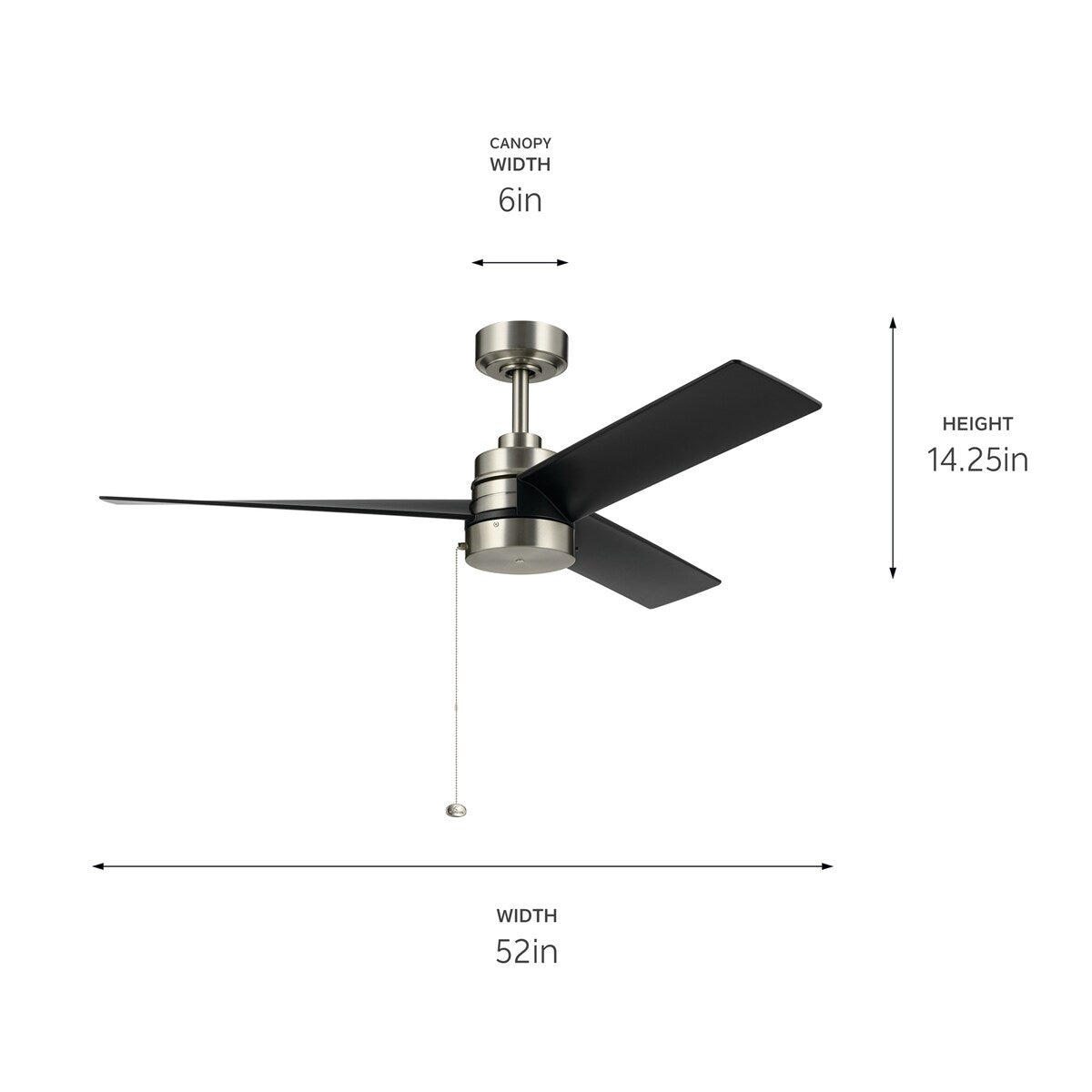 Kichler Lighting Spyn Lite 52 in. Indoor Downrod Mount Ceiling Fan