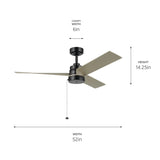 Kichler Lighting Spyn Lite 52 in. Indoor Downrod Mount Ceiling Fan