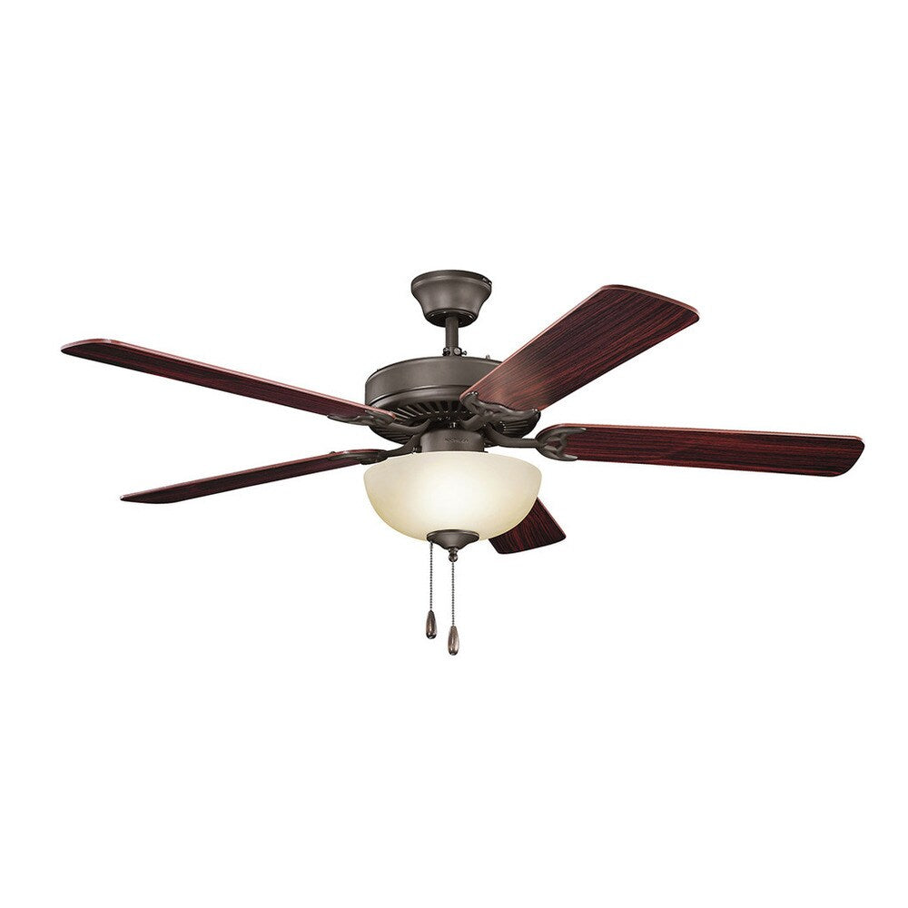 Kichler Lighting Traditional 52-inch Satin Natural Bronze Ceiling Fan w/Light