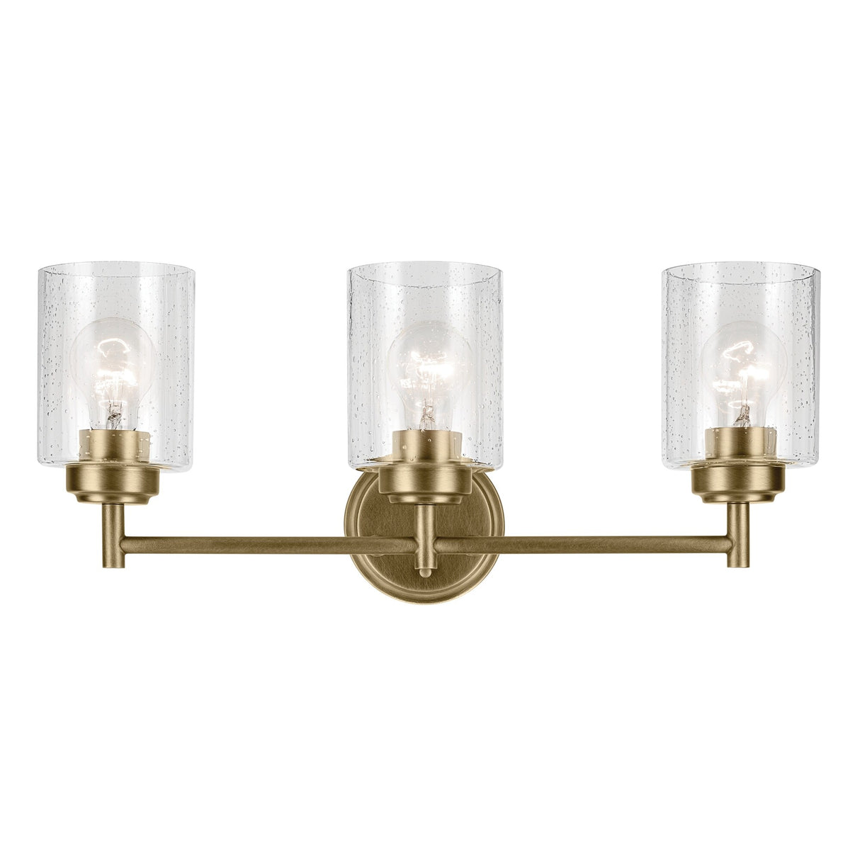 Kichler Lighting Winslow 21.5 in. 3-Light Natural Brass Vanity Light - 21.5 in