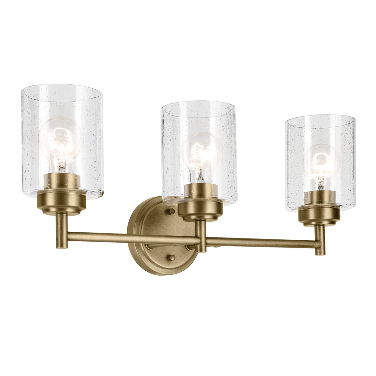 Kichler Lighting Winslow 21.5 in. 3-Light Natural Brass Vanity Light - 21.5 in