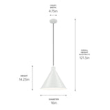 Kichler Lighting Zailey 16 in. 1-Light Cone Pendant Light