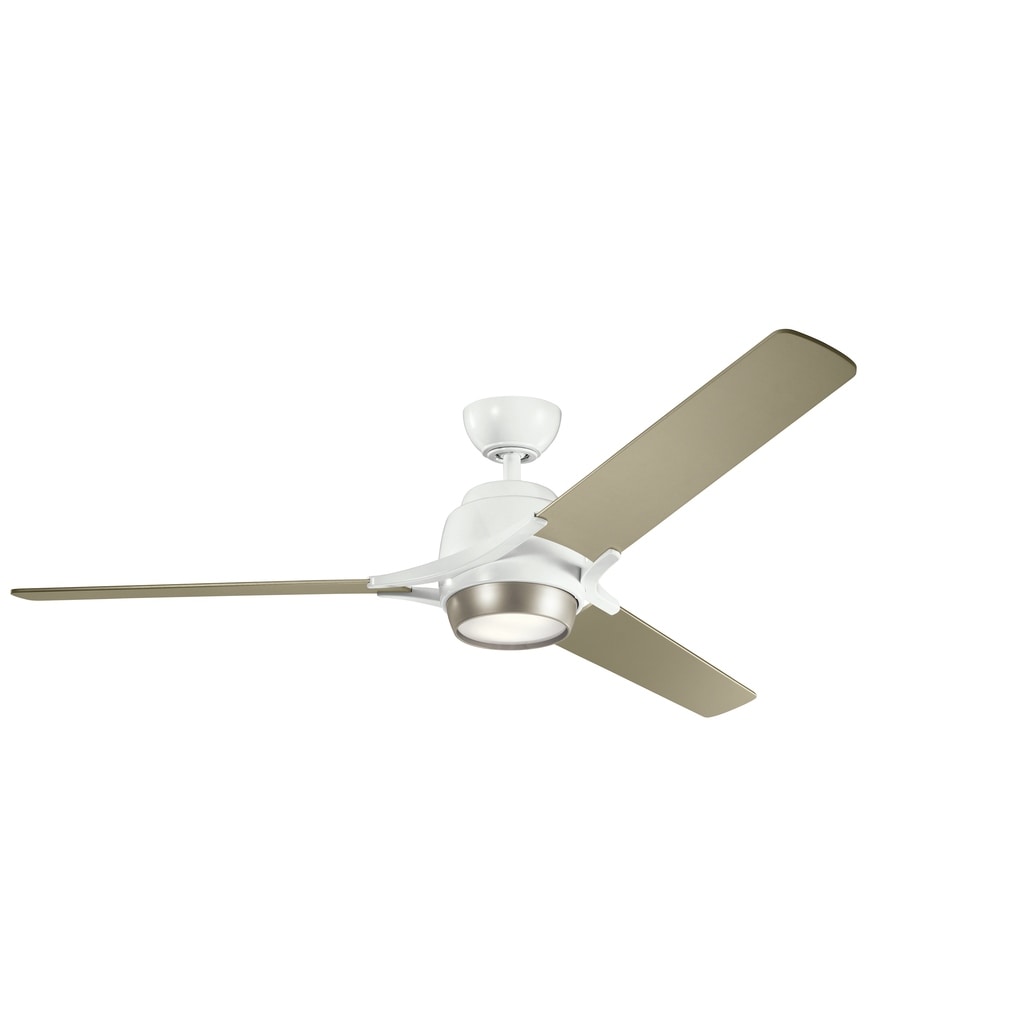 Kichler Lighting Zeus Collection 60-inch White LED Ceiling Fan