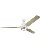 Kichler Lighting Zeus Collection 60-inch White LED Ceiling Fan