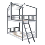 Kid-Friendly Design Twin Over Twin Bunk Bed House Bed