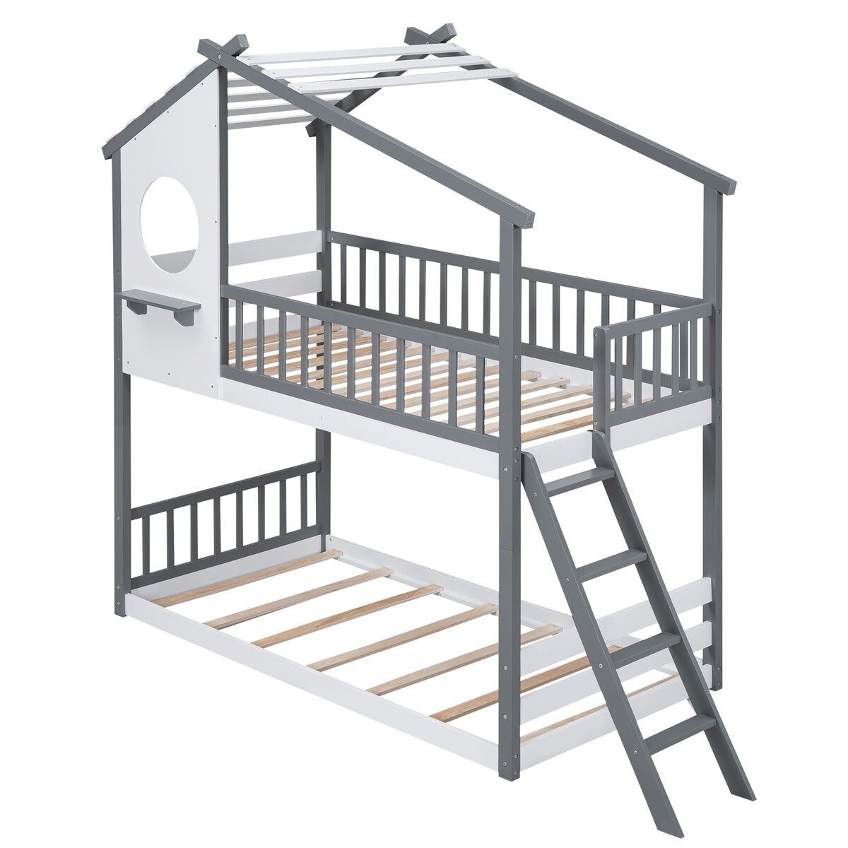 Kid-Friendly Design Twin Over Twin Bunk Bed House Bed