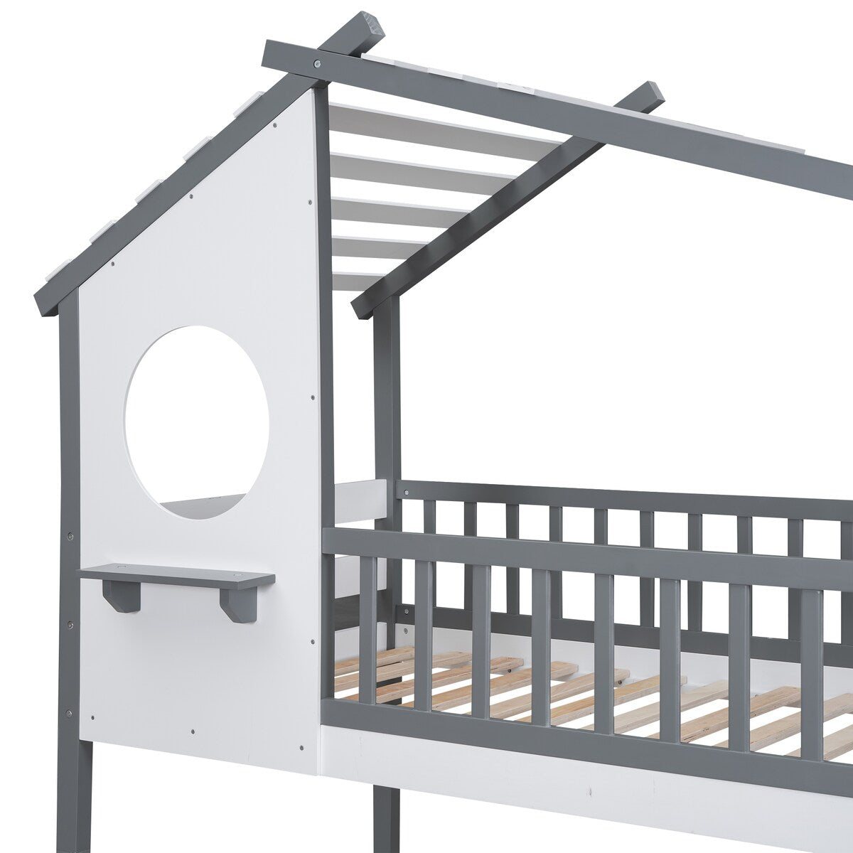 Kid-Friendly Design Twin Over Twin Bunk Bed House Bed