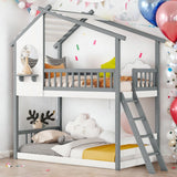 Kid-Friendly Design Twin Over Twin Bunk Bed House Bed