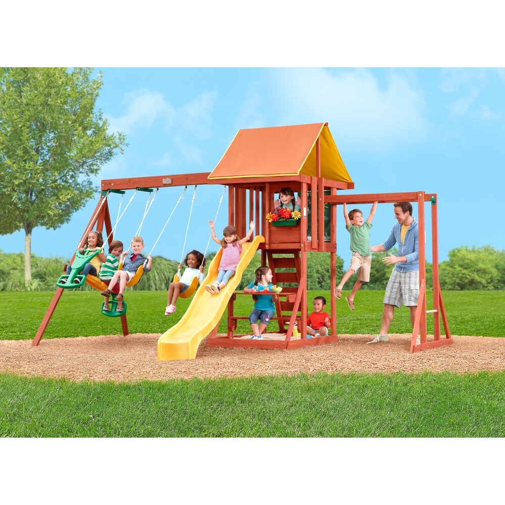 KidKraft Cedarbrook Wooden Playset - Brown