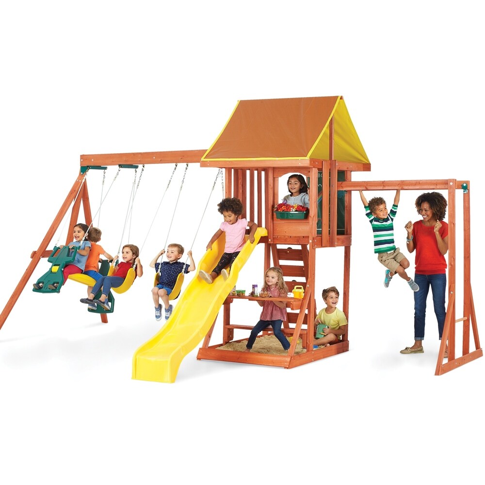 KidKraft Cedarbrook Wooden Playset - Brown