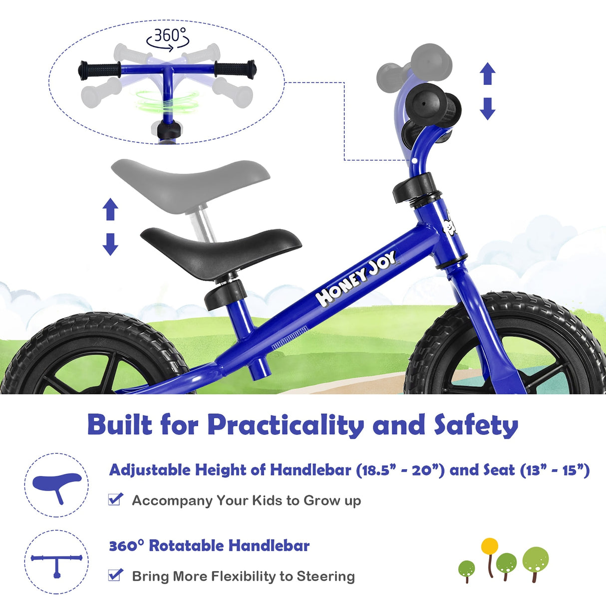 Kids Balance Bike No Pedal Training Bicycle