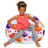 Kids Bean Bag Chair, Big Comfy Chair - Machine Washable Cover
