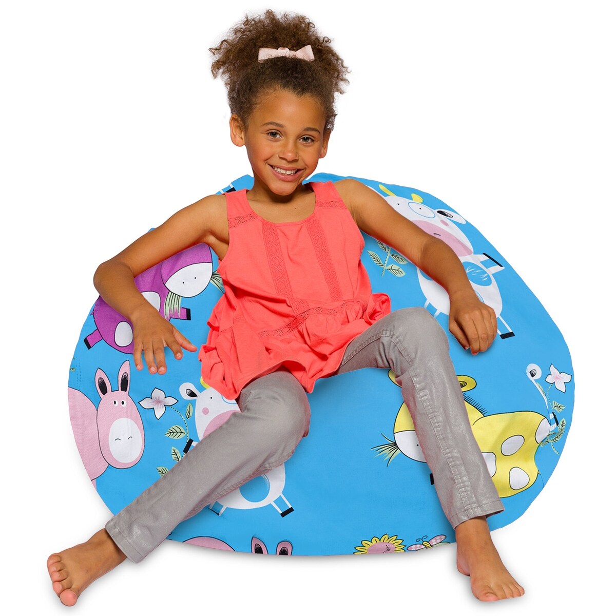 Kids Bean Bag Chair, Big Comfy Chair - Machine Washable Cover
