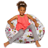 Kids Bean Bag Chair, Big Comfy Chair - Machine Washable Cover