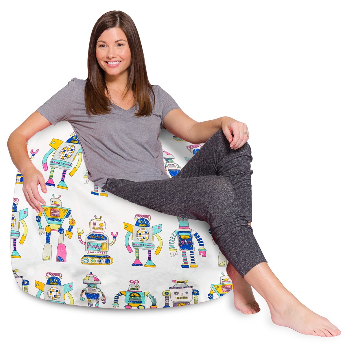 Kids Bean Bag Chair, Big Comfy Chair - Machine Washable Cover