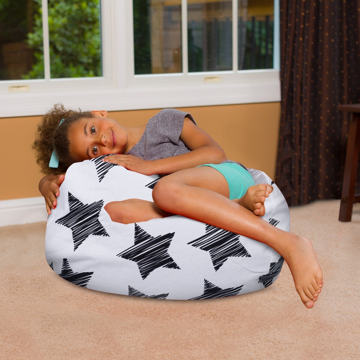 Kids Bean Bag Chair, Big Comfy Chair - Machine Washable Cover