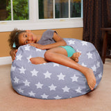 Kids Bean Bag Chair, Big Comfy Chair - Machine Washable Cover