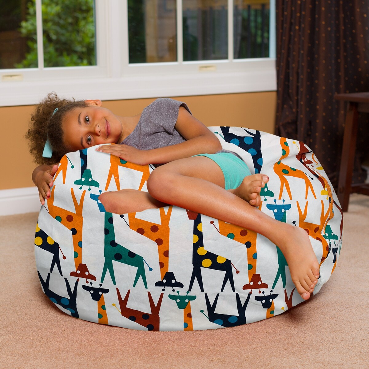 Kids Bean Bag Chair, Big Comfy Chair - Machine Washable Cover