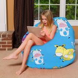 Kids Bean Bag Chair, Big Comfy Chair - Machine Washable Cover