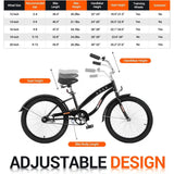 Kids Bike, Kids' Cruiser Bike with Coaster Brake, 12-14-16-18-20 inch