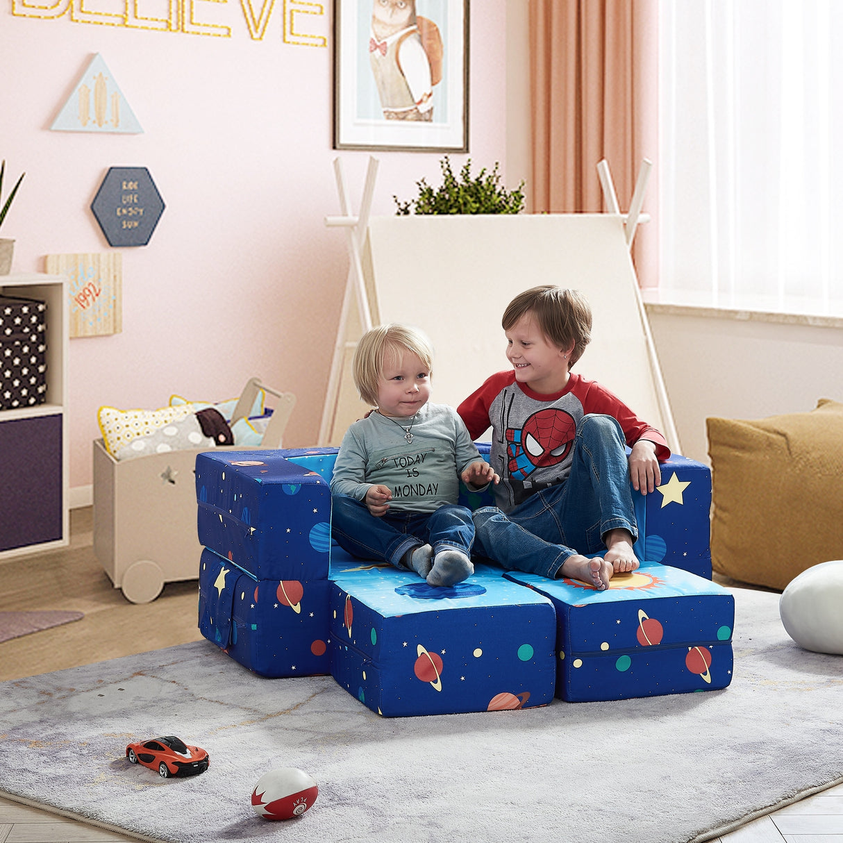 Kids Couch Modular Loveseat Children Furniture for Playroom