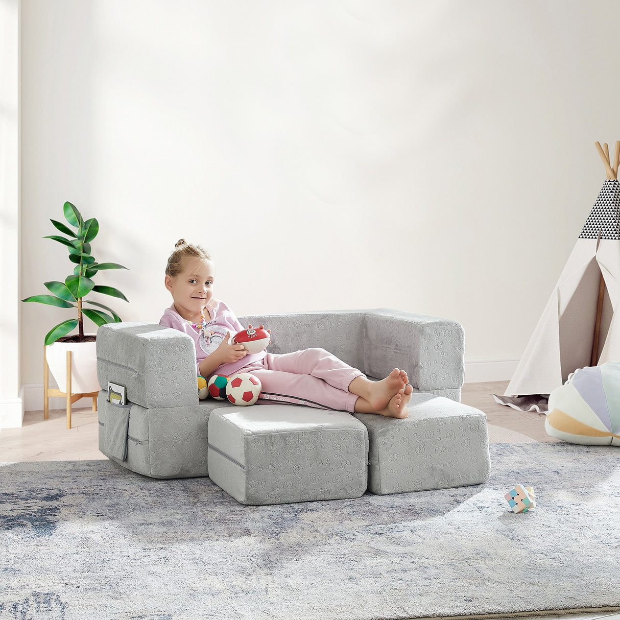 Kids Couch Modular Loveseat Children Furniture for Playroom