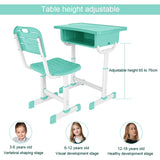 Kids Desk And Chair Set Adjustable Ergonomic Study School Writing Desk