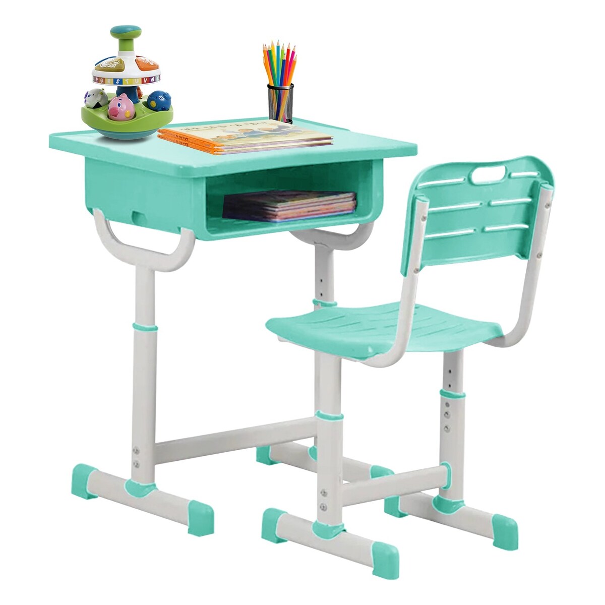 Kids Desk And Chair Set Adjustable Ergonomic Study School Writing Desk