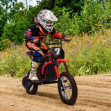 Kids Dirt Bike, 350W Electric Motorcycle Up to 14.29MPH