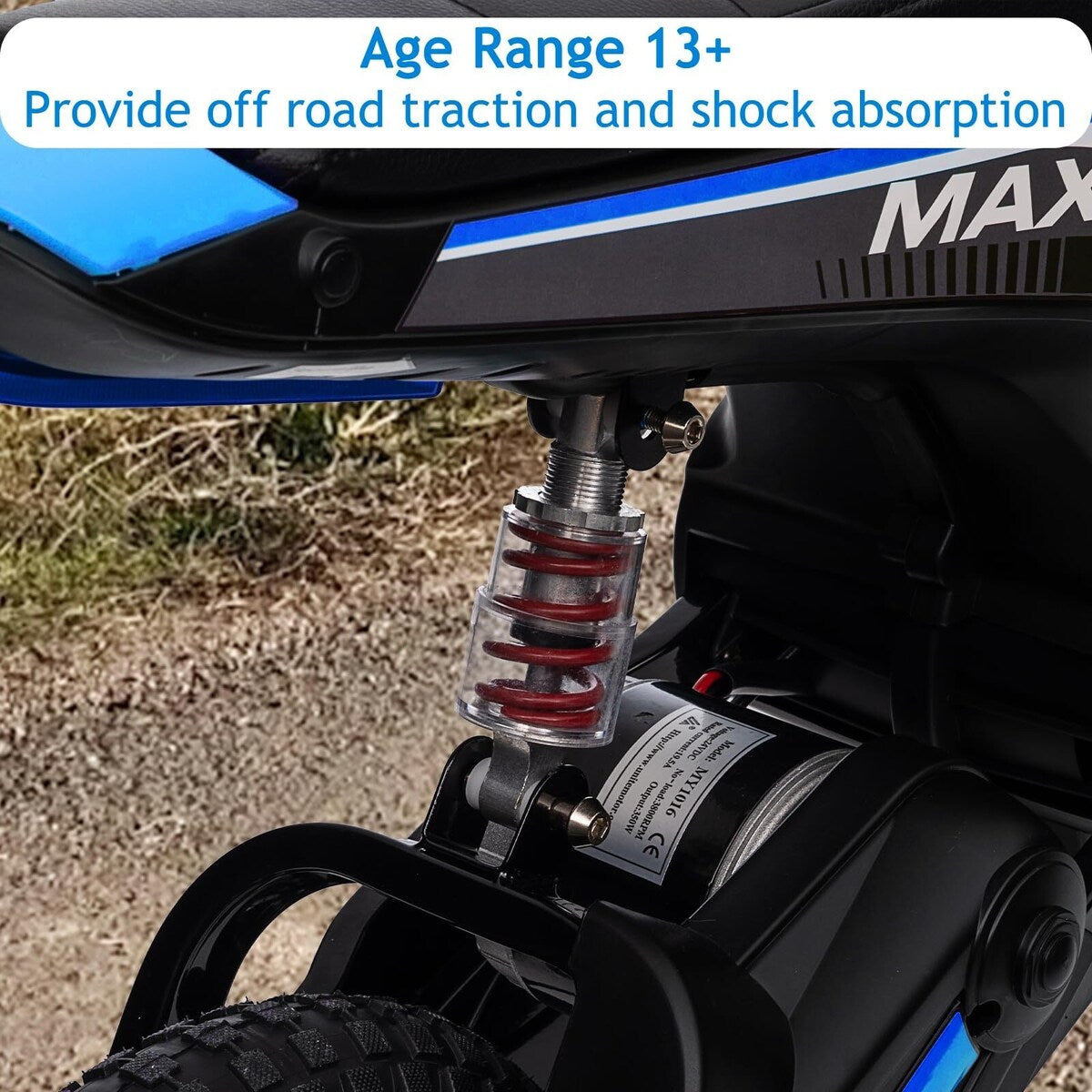 Kids Dirt Bike, 350W Electric Motorcycle Up to 14.29MPH
