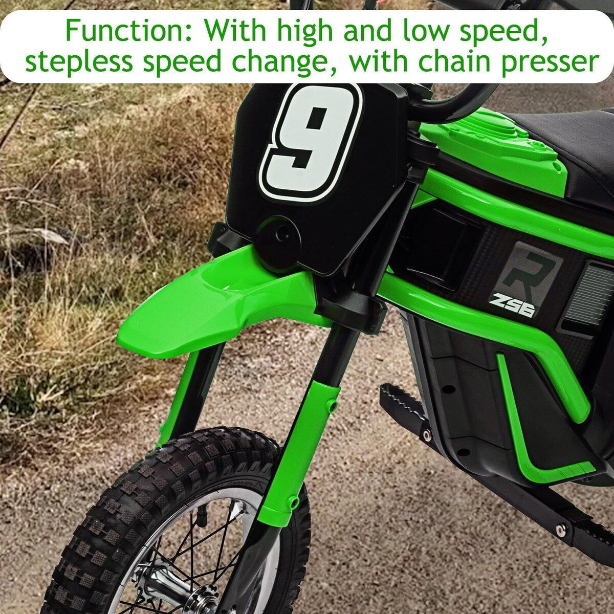 Kids Dirt Bike, 350W Electric Motorcycle Up to 14.29MPH