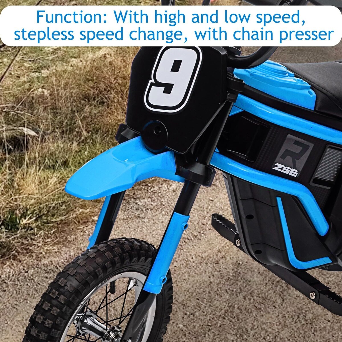 Kids Dirt Bike, 350W Electric Motorcycle Up to 14.29MPH