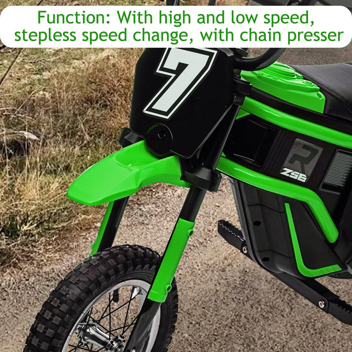 Kids Dirt Bike, 350W Electric Motorcycle Up to 14.29MPH