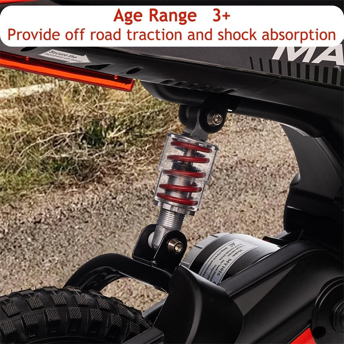 Kids Dirt Bike, 350W Electric Motorcycle Up to 14.29MPH